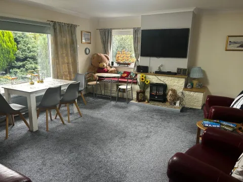 The lounge and dining area