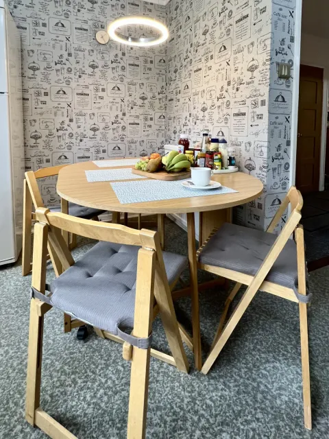 A table for two in the kitchen